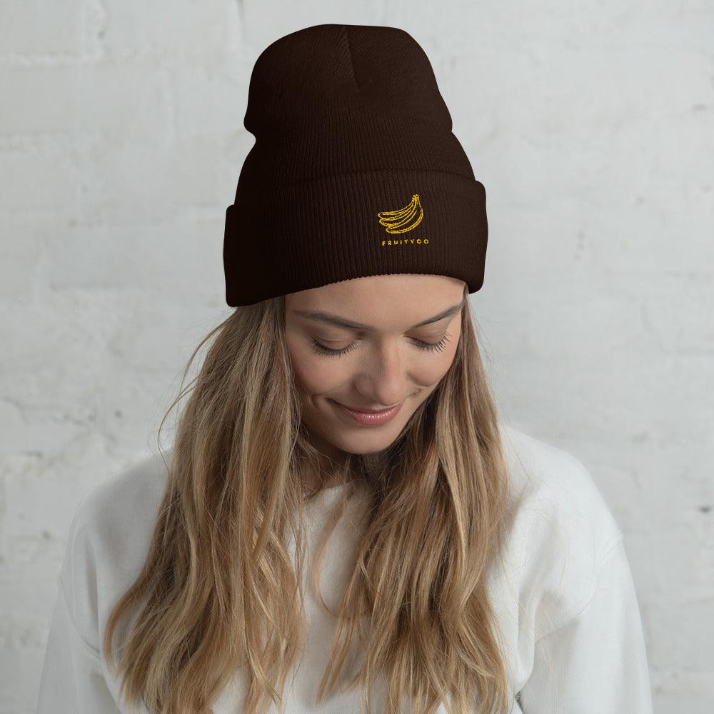 Banana Embroidered Beanie - FruityCo