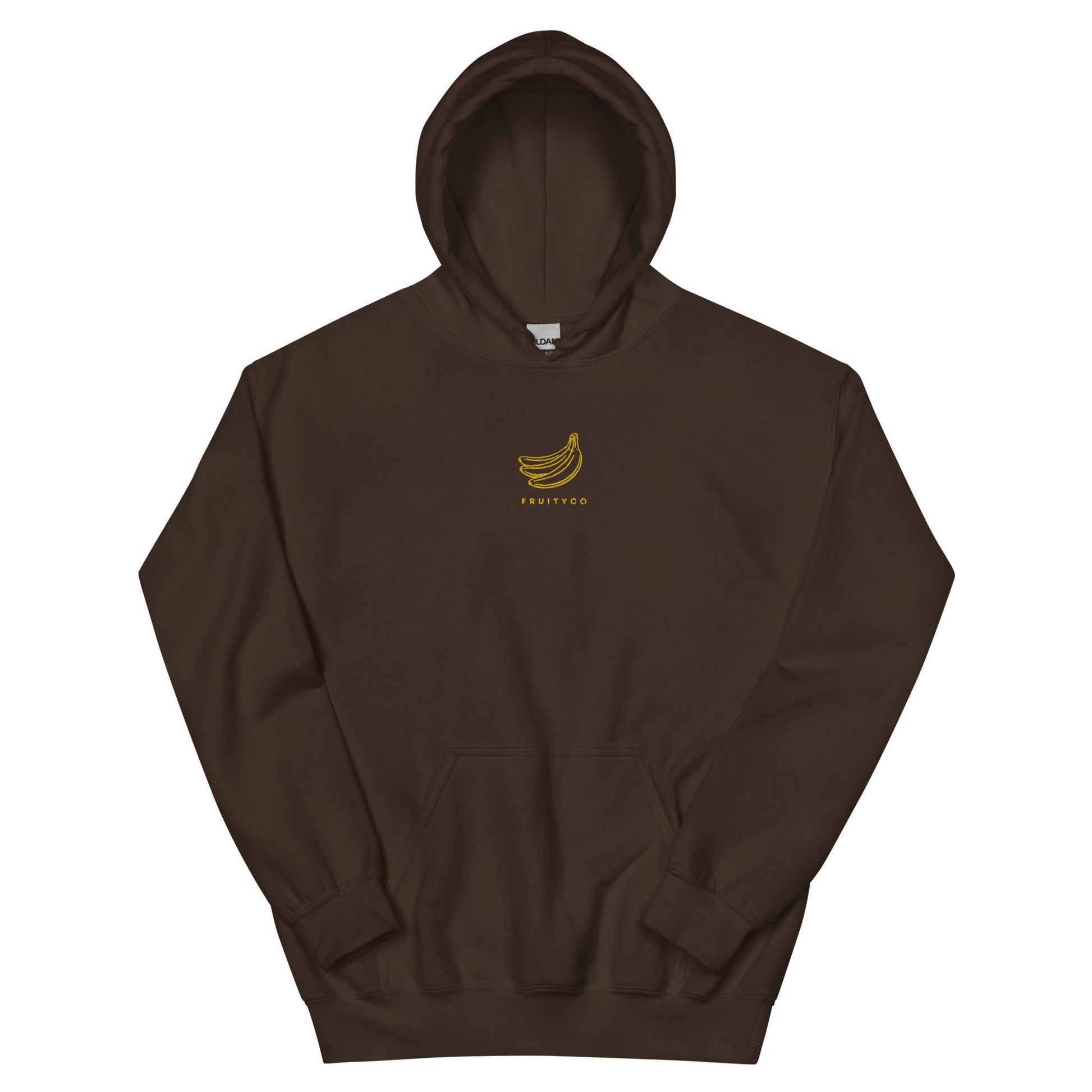 Banana Embroidered Chocolate Hoodie - FruityCo